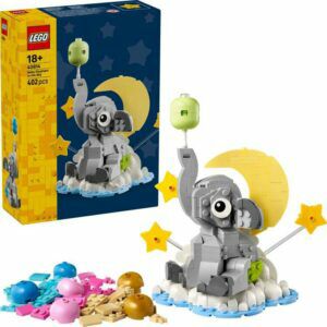 Afbeelding van een LEGO Icons - Babyolifantje Constructiespeelgoed