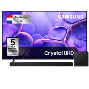 Afbeelding van een Samsung U8000f Crystal Uhd Tv 75" (2025) + Samsung Q-series Hw-q800f/xn Soundbar Tv-bundel