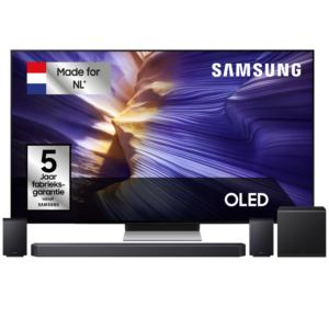 Afbeelding van een Samsung S90f Oled 4k Tv 55" (2025) + Samsung Q-series Hw-q930f/xn Soundbar Tv-bundel