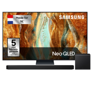 Afbeelding van een Samsung Qn74f Neo Qled 4k Tv 65" (2025) + Samsung Q-series Hw-q800f/xn Soundbar Tv-bundel