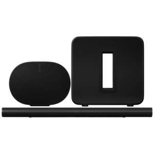 Afbeelding van een Sonos Arc Ultra Soundbar + Sub 4.0 Subwoofer 2 Era 300 Multiroom-speaker Zwart Audio Bundle