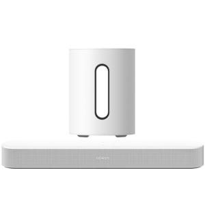 Afbeelding van een Sonos Sub Mini Subwoofer + Beam Gen2 Wit Tv Bundle