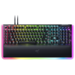 Afbeelding van een Razer Blackwidow V4 Pro - Mechanical Gaming Keyboard (green Switch) Us Qwerty Layout Bedraad Gamingtoetsenbord Zwart