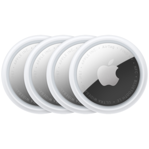 Afbeelding van een Apple Airtag 2 (4-pack) Bluetooth-tracker Zilver