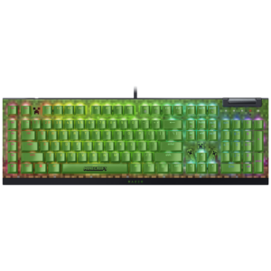 Afbeelding van een Razer Blackwidow V4 X Mechanical Gaming Keyboard (green Switch) - Minecraft Edition Us Qwerty Layout Bedraad Gamingtoetsenbord