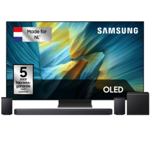 Afbeelding van een Samsung S95f Oled 4k Tv 65" (2025) + Samsung Q-series Hw-q930f/xn Soundbar Tv-bundel