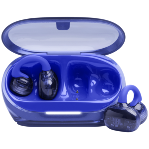 Afbeelding van een JBL Soundgear Clips 2025 - Draadloos Open-ear Draadloze Oordopjes Blauw