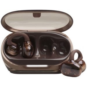Afbeelding van een JBL Soundgear Clips 2025 Open-ear Draadloze Oordopjes Bruin