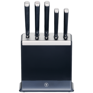 Afbeelding van een Tefal Eversharp K297s644 5-delige Messenset En Messenblok Met Geïntegreerde Slijper