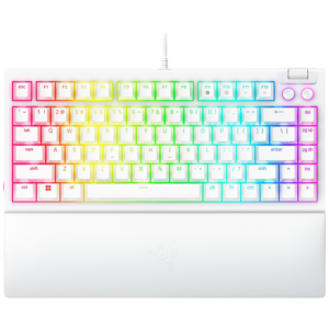 Afbeelding van een Razer Blackwidow V4 75% Hot-swappable Mechanical Gaming Keyboard - White Edition Us Qwerty Layout Bedraad Gamingtoetsenbord Wit