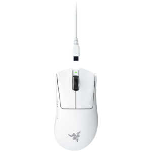 Afbeelding van een Razer Deathadder V4 Pro Wireless Gamingmuis Wit