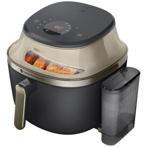 Afbeelding van een Philips Airfryer 5000-serie Met Stoomfunctie - Na543/00 – Steamclean Steamfry 72 L Tot 6 Personen Heteluchtfriteuse Met Stoomfunctie Zwart