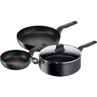 Afbeelding van een Tefal Hard Titanium Pro Koekenpannenset 24 + 28 cm + Hapjespan 28 cm