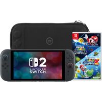 Afbeelding van een Nintendo Switch 2 + Super Mario Galaxy 1+2 + BlueBuilt Beschermhoes