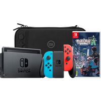 Afbeelding van een Nintendo Switch Rood/Blauw + Pokémon Legends: Z-A + BlueBuilt Beschermhoes