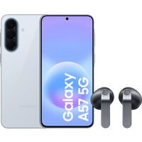 Afbeelding van een Samsung Galaxy A57 256GB Lichtblauw 5G + Samsung Galaxy Buds4 Zwart
