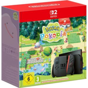 Afbeelding van een Nintendo Switch 2 + Pokémon Pokopia game console