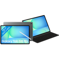 Afbeelding van een Samsung Galaxy Tab S10 FE Plus 13,1 inch 128GB Wifi Grijs + Toetsenbord Hoes QWERTY