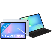 Afbeelding van een Samsung Galaxy Tab S10 FE Plus 13,1 inch 128GB Wifi Lichtblauw + Toetsenbord Hoes QWERTY