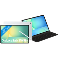 Afbeelding van een Samsung Galaxy Tab S10 FE Plus 13,1 inch 128GB Wifi Zilver + Toetsenbord Hoes QWERTY