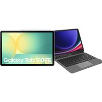 Afbeelding van een Samsung Galaxy Tab S10 FE 10,9 inch 128GB Wifi Zilver + Toetsenbord Hoes QWERTY