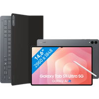 Afbeelding van een Samsung Galaxy Tab S11 Ultra 14,6 inch 256GB Wifi en 5G Grijs + Toetsenbord Hoes QWERTY