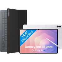 Afbeelding van een Samsung Galaxy Tab S11 Ultra 14,6 inch 256GB Wifi Zilver + Toetsenbord Hoes QWERTY