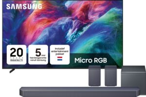 Afbeelding van een Samsung 65" Micro RGB 4K R86H + Q-series Soundbar HW-Q930H (2026) Bundel