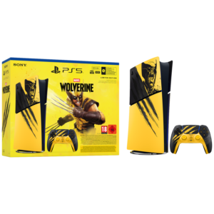 Afbeelding van een Sony Playstation®5 Digital Edition – Marvel's Wolverine Battle Yellow Limited Edition-bundel 825 Gb