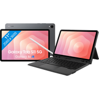 Afbeelding van een Samsung Galaxy Tab S11 11 inch 256GB Wifi Grijs + BlueBuilt Toetsenbord Hoes QWERTY