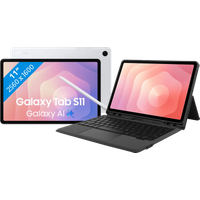 Afbeelding van een Samsung Galaxy Tab S11 11 inch 256GB Wifi Zilver + BlueBuilt Toetsenbord Hoes QWERTY