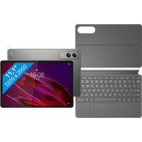 Afbeelding van een Lenovo Yoga Tab 11,1 inch 256GB Wifi Grijs met Stylus + Toetsenbord Hoes QWERTY