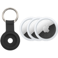 Afbeelding van een Apple AirTag 2 (3-Pack) + BlueBuilt Apple AirTag Sleutelhanger