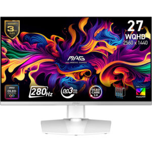 Afbeelding van een MSI MAG 272QPW QD-OLED X28 26.5'' gaming monitor
