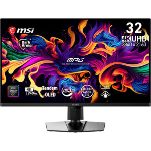 Afbeelding van een MSI MPG 322UR QD-OLED X24 31.5'' 4K UHD gaming monitor