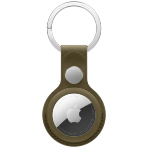 Afbeelding van een Apple Finewoven Airtag-sleutelhanger - Donker Olijfgroen