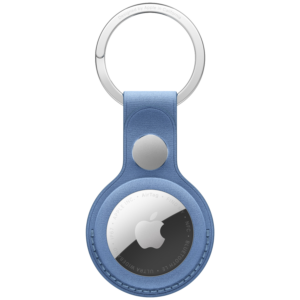 Afbeelding van een Apple Finewoven Airtag-sleutelhanger – Veldbloemblauw
