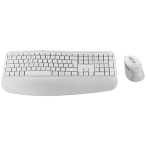 Afbeelding van een Logitech Signature Comfort Plus Combo Mk880 Draadloos Toetsenbord En Muis Off White