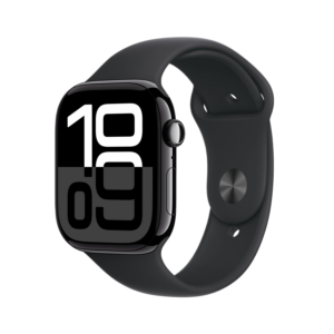 Afbeelding van een Apple Watch Series 10 GPs + Cellular 42mm Black Sport Band S/m Smartwatch Jet